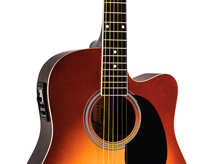 Violão Elétrico Michael Electra VM919DTC SS - Cordas de Aço – Sunburst Satin