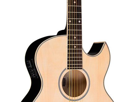 Violão elétrico Michael Electra Florentine VM519DT ST – Cordas de aço -  Natural Satin