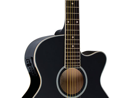 Violão elétrico Michael Electra Venetian VM619DT BK –  Cordas de aço -  Black (Preto) 