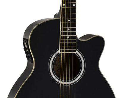 Violão Elétrico Michael Venetian VM630DT BK - Cordas de aço – Black (Preto)