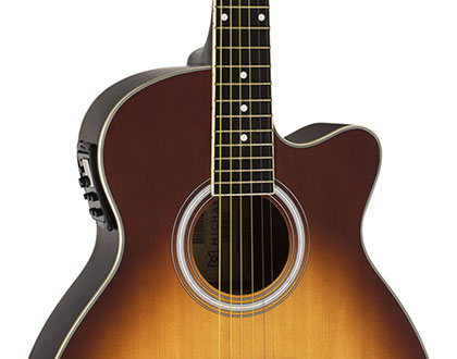 Violão Elétrico Michael Venetian VM630DT SS - Cordas de aço – Sunburst Satin