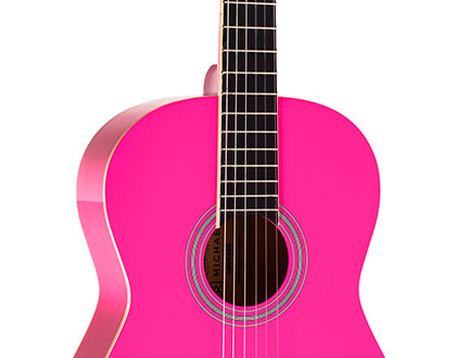 Violão Acústico Michael Antares VM19E PK - Cordas de Nylon –  Pink (Rosa)