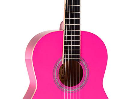 Violão Infantil Michael Antares VM16E 3/4 - Cordas de Nylon – Pink (Rosa)