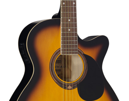 VIOLÃO ELÉTRICO MICHAEL VENETIAN VM618DT – CORDAS DE AÇO – SUNBURST SATIN (SS)