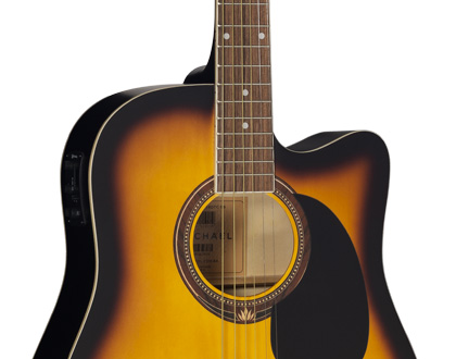 VIOLÃO ELÉTRICO MICHAEL VM918DTC - CORDAS DE AÇO – SUNBURST SATIN (SS)