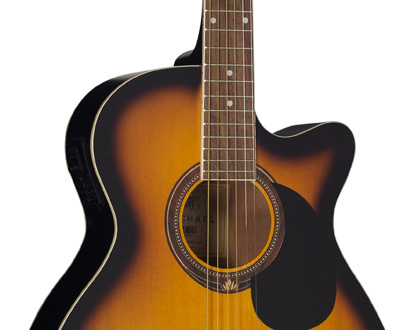 VIOLÃO ELÉTRICO MICHAEL VENETIAN VM620DT – CORDAS DE AÇO – SUNBURST SATIN (SS) 