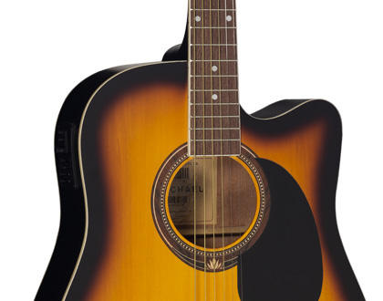 VIOLÃO ELÉTRICO MICHAEL FOLK VM920DTC – CORDAS DE AÇO – SUNBURST SATIN (SS)