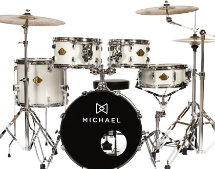 BATERIA ACÚSTICA MICHAEL LEGACY DML418 SPARKLE SILVER - SSR