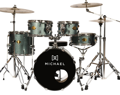 BATERIA ACÚSTICA MICHAEL LEGACY DML418 SPARKLE MARINE BLUE - SMB