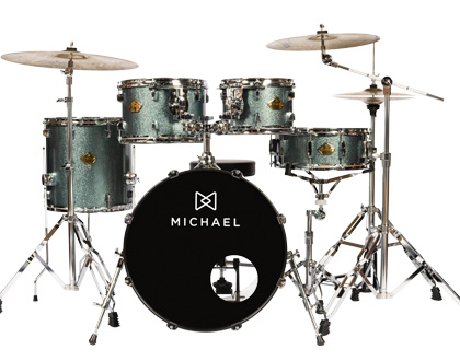 BATERIA ACÚSTICA MICHAEL LEGACY DML420 SPARKLE MARINE BLUE - SMB