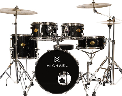 BATERIA ACÚSTICA MICHAEL LEGACY DML418 SPARKLE BLACK  - SBK