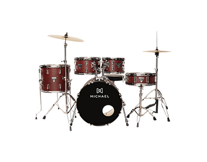 BATERIA ACÚSTICA MICHAEL TRINITY DMT318 MATTE RED