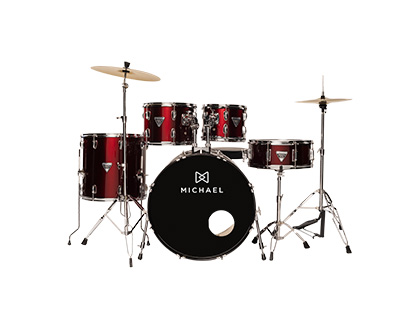 BATERIA ACÚSTICA MICHAEL TRINITY DMT222 WINE RED