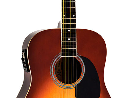 Violão Elétrico Michael Electra VM919DT SS – Cordas de Aço – Sunburst Satin