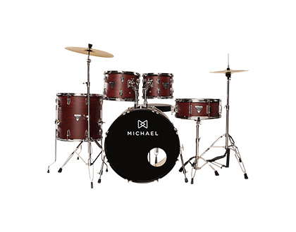 BATERIA ACÚSTICA MICHAEL TRINITY DMT322 MATTE RED